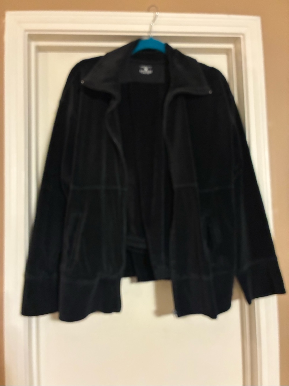 Jones New York Black Suede Open-Front Jacket and pants